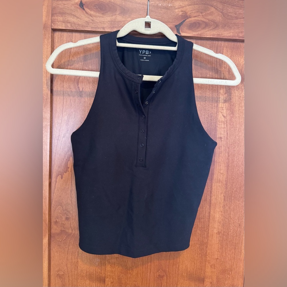 Abercrombie YPB Black Racerback Workout top